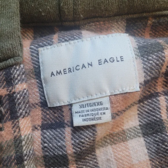 Womens American eagle cozy cabin oversized hoodie flannel - Picture 3 of 3